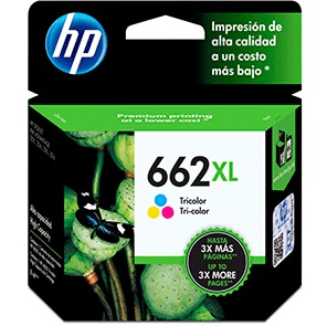 HP 662XL CARTUCHO CZ106AL TRICOLOR INYECCIÓN DE TINTA - IMPRESORAS DESKJET INK ADVANTAGE 2515 ALL-IN-ONE, RENDIMIENTO HASTA 300 PAG.